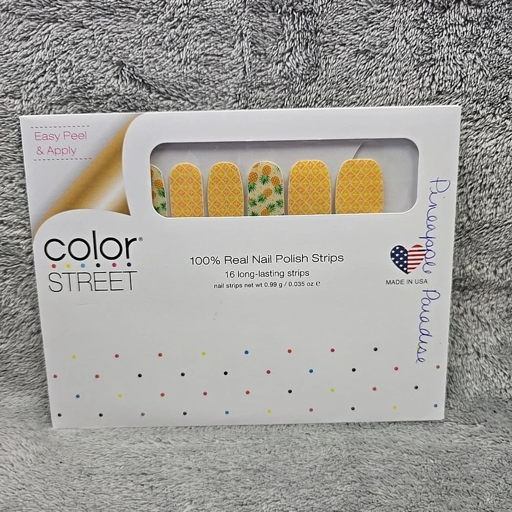 Color‎ Street Nail Strips PINEAPPLE PARADISE Retired New Rare Yellow Green
